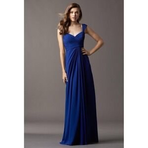 Watters & Watters Style 4515 Floor Length Dress Size 10 Cobalt Blue Wedding Prom